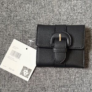 Elegant Black Faux Leather Wallet